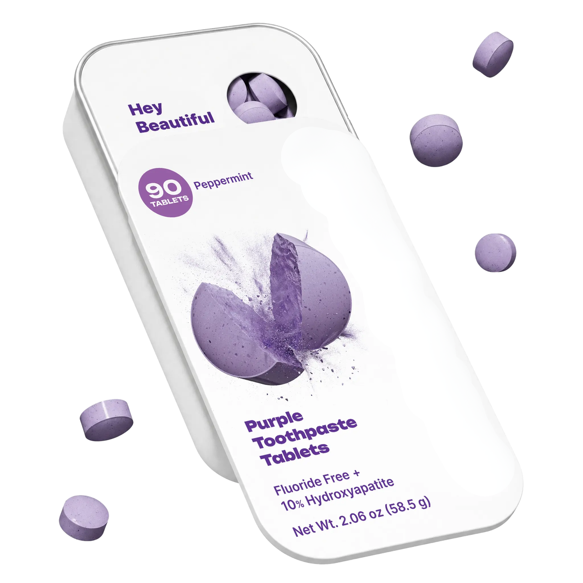 Purple Toothpaste Tablets with Hydroxyapatite
