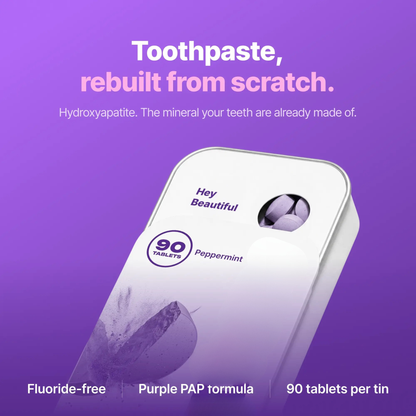 Purple Toothpaste Tablets with Hydroxyapatite