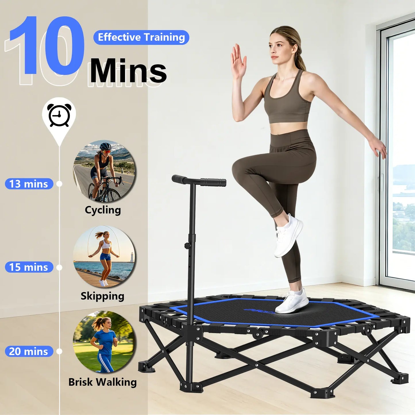 Mini Trampoline with Bar