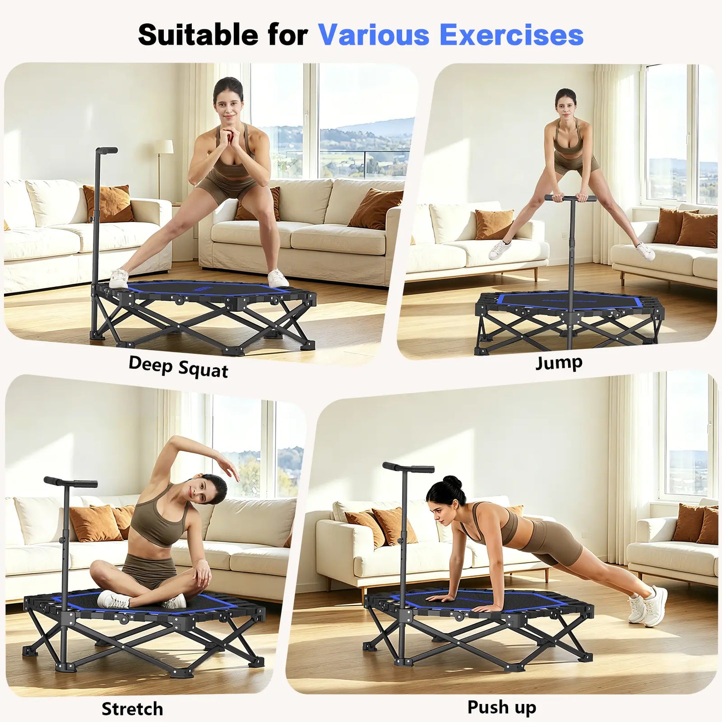Mini Trampoline with Bar