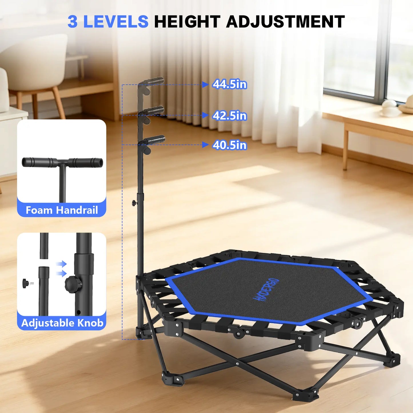 Mini Trampoline with Bar